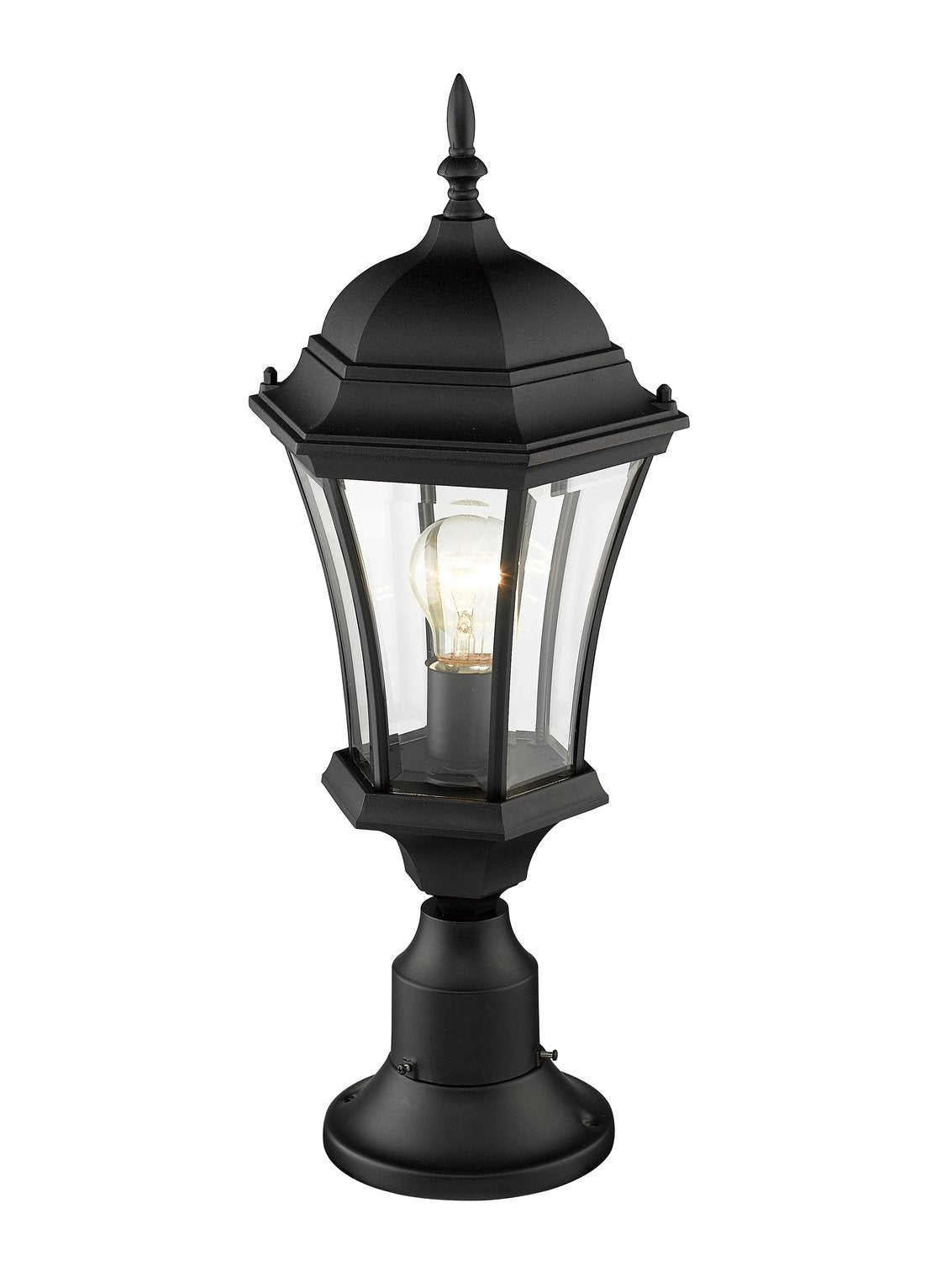 Z-LITE WAKEFIELD OUTDOOR PIER MOUNTED FIXTURE | 522PHM-553PM-BK - Post