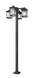 Z-LITE PORTLAND OUTDOOR POST MOUNTED FIXTURE | 531-4-536P-BK - Post