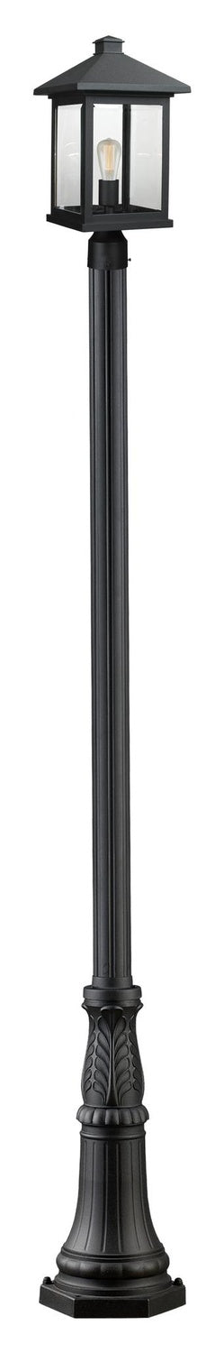 Z-LITE PORTLAND OUTDOOR POST MOUNTED FIXTURE | 531PHBR-518P-BK - Post