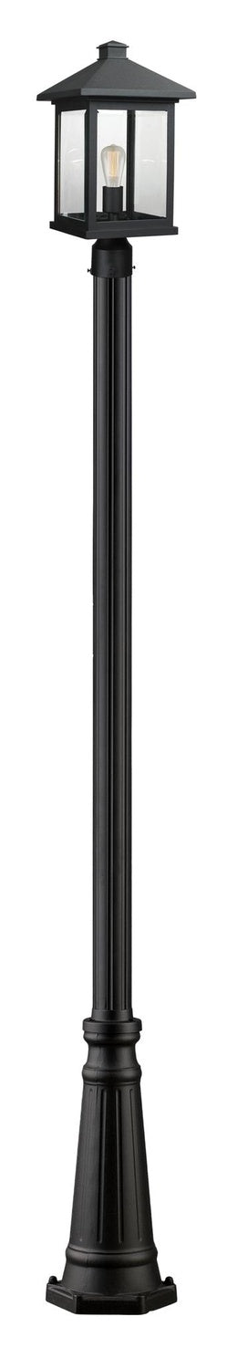 Z-LITE PORTLAND OUTDOOR POST MOUNTED FIXTURE | 531PHBR-519P-BK - Post