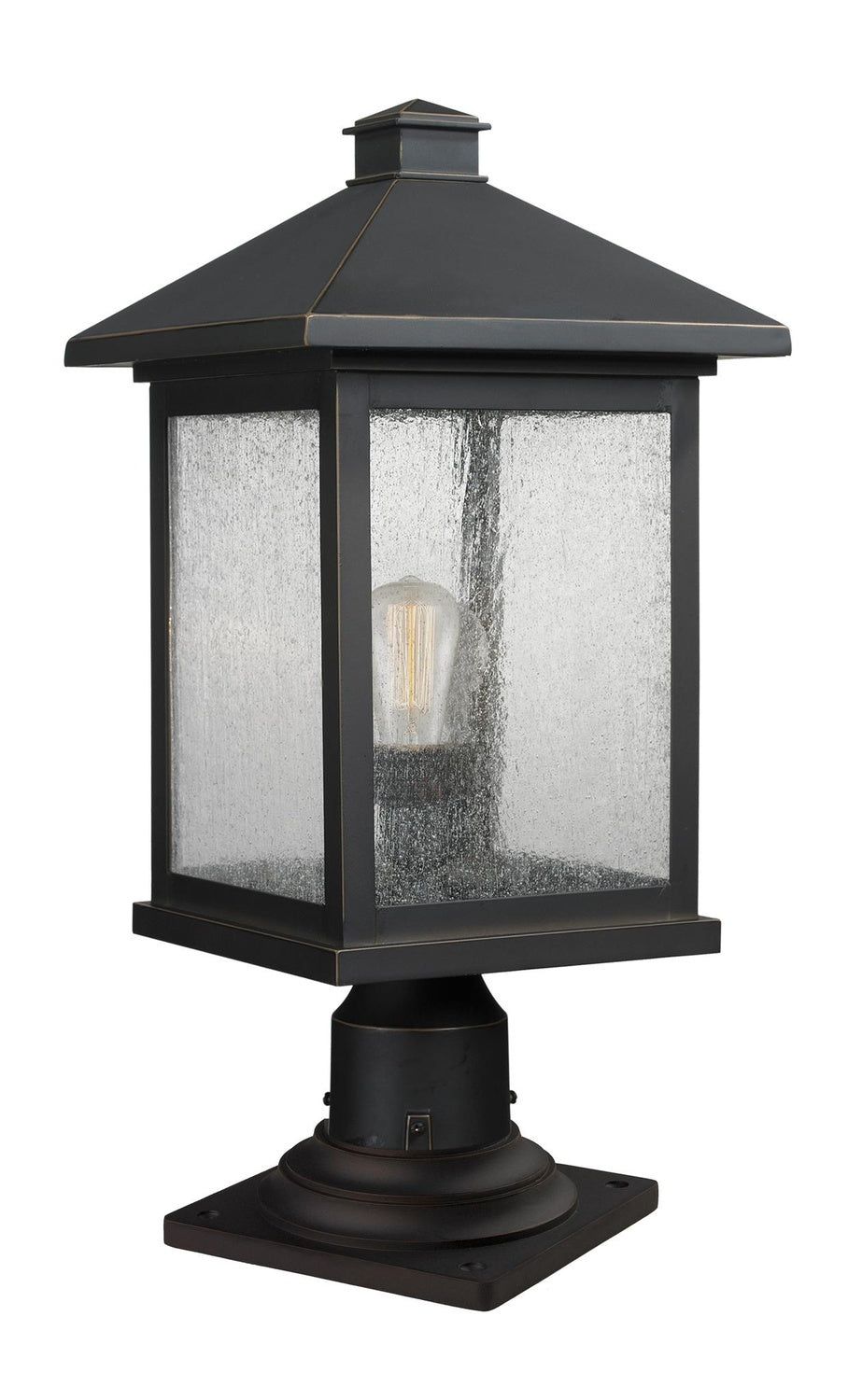 Z-LITE PORTLAND OUTDOOR PIER MOUNTED FIXTURE | 531PHBR-533PM-ORB - Post