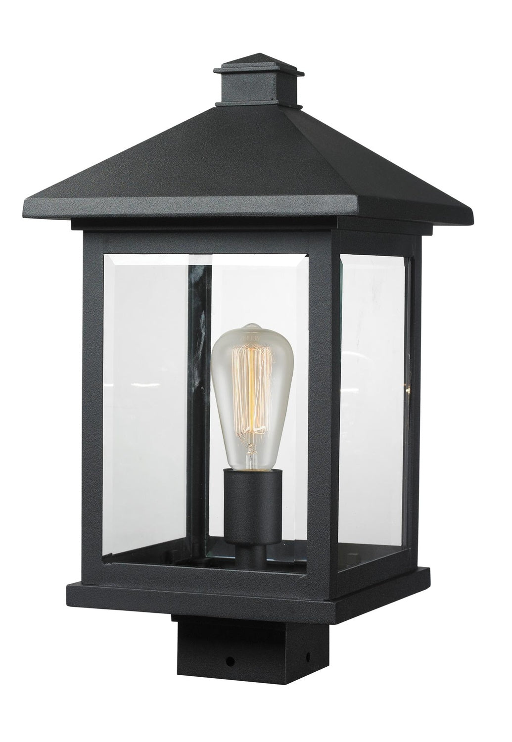 Z-LITE PORTLAND OUTDOOR POST MOUNT FIXTURE | 531PHBS-BK - Post