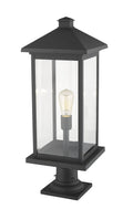 Z-LITE PORTLAND OUTDOOR PIER MOUNTED FIXTURE | 531PHBXLR-533PM-BK - Post