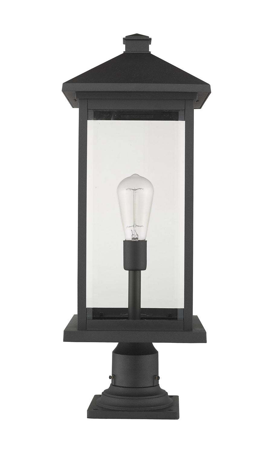 Z-LITE PORTLAND OUTDOOR PIER MOUNTED FIXTURE | 531PHBXLR-533PM-BK - Post