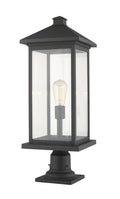 Z-LITE PORTLAND OUTDOOR PIER MOUNTED FIXTURE | 531PHBXLR-533PM-BK - Post