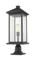 Z-LITE PORTLAND OUTDOOR PIER MOUNTED FIXTURE | 531PHBXLR-533PM-BK - Post