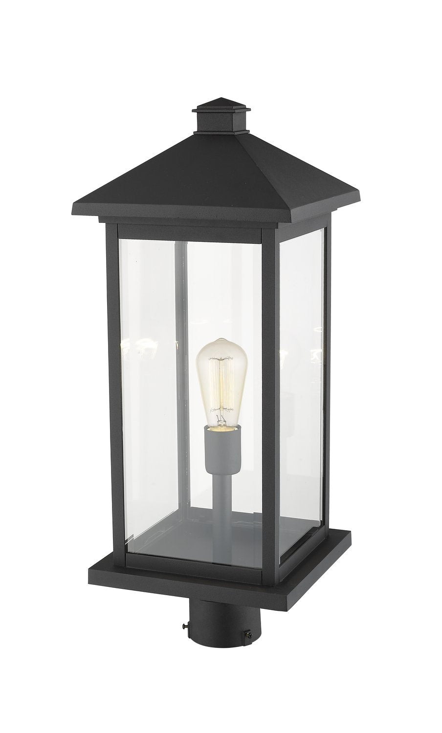 Z-LITE PORTLAND OUTDOOR POST MOUNT FIXTURE | 531PHBXLR-BK - Post