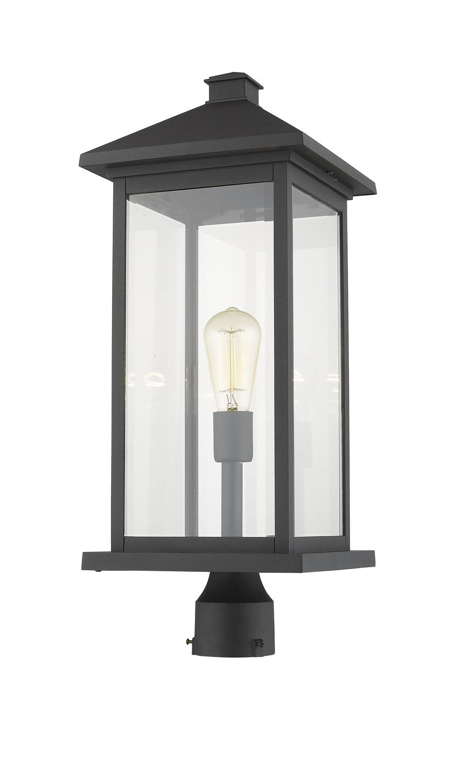 Z-LITE PORTLAND OUTDOOR POST MOUNT FIXTURE | 531PHBXLR-BK - Post