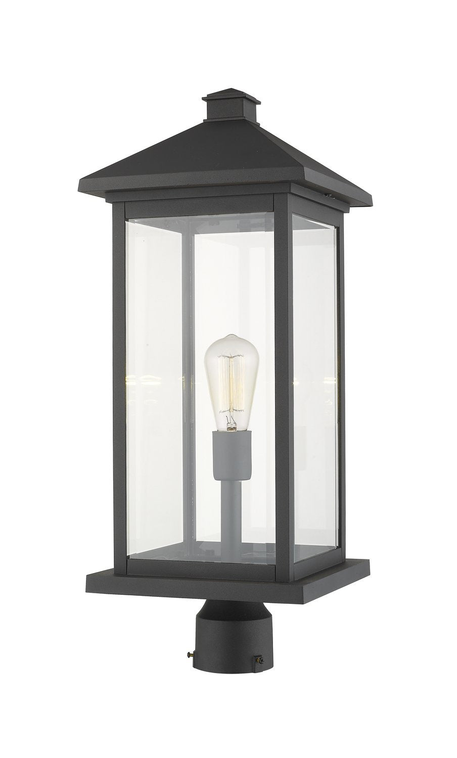 Z-LITE PORTLAND OUTDOOR POST MOUNT FIXTURE | 531PHBXLR-BK - Post