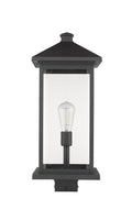 Z-LITE PORTLAND OUTDOOR POST MOUNT FIXTURE | 531PHBXLS-BK - Post