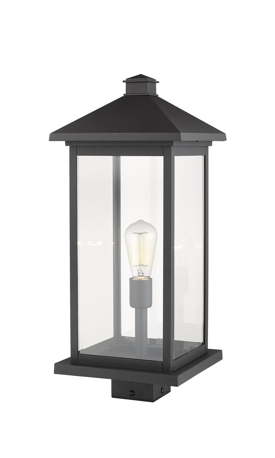 Z-LITE PORTLAND OUTDOOR POST MOUNT FIXTURE | 531PHBXLS-BK - Post