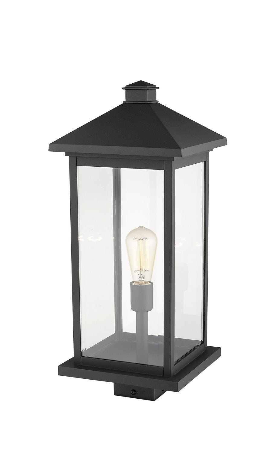 Z-LITE PORTLAND OUTDOOR POST MOUNT FIXTURE | 531PHBXLS-BK - Post