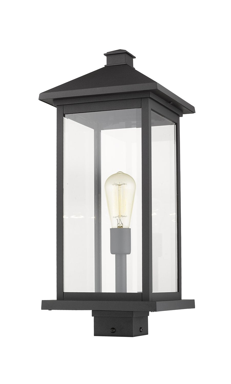 Z-LITE PORTLAND OUTDOOR POST MOUNT FIXTURE | 531PHBXLS-BK - Post