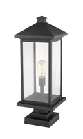 Z-LITE PORTLAND OUTDOOR PIER MOUNTED FIXTURE | 531PHBXLS-SQPM-BK - Post