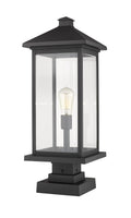 Z-LITE PORTLAND OUTDOOR PIER MOUNTED FIXTURE | 531PHBXLS-SQPM-BK - Post