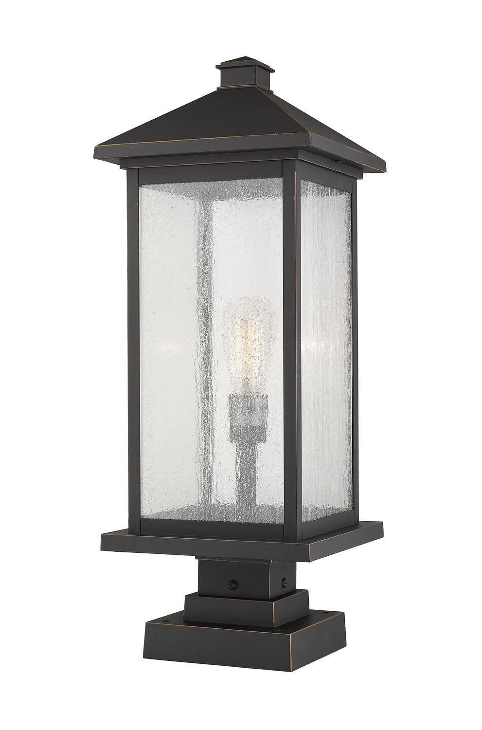 Z-LITE PORTLAND OUTDOOR PIER MOUNTED FIXTURE | 531PHBXLS-SQPM-ORB