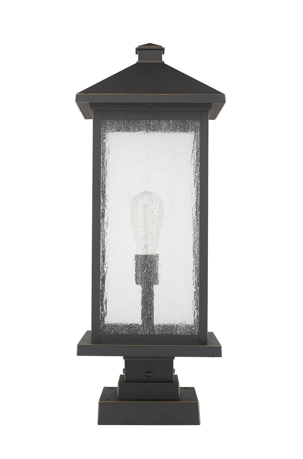 Z-LITE PORTLAND OUTDOOR PIER MOUNTED FIXTURE | 531PHBXLS-SQPM-ORB - Post