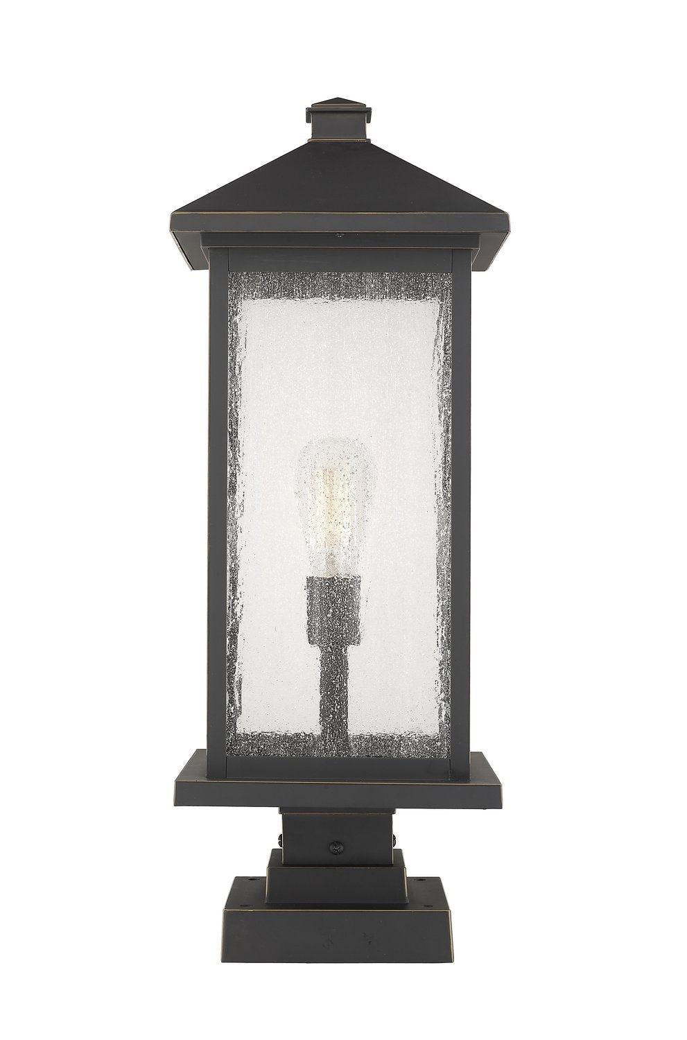 Z-LITE PORTLAND OUTDOOR PIER MOUNTED FIXTURE | 531PHBXLS-SQPM-ORB - Post