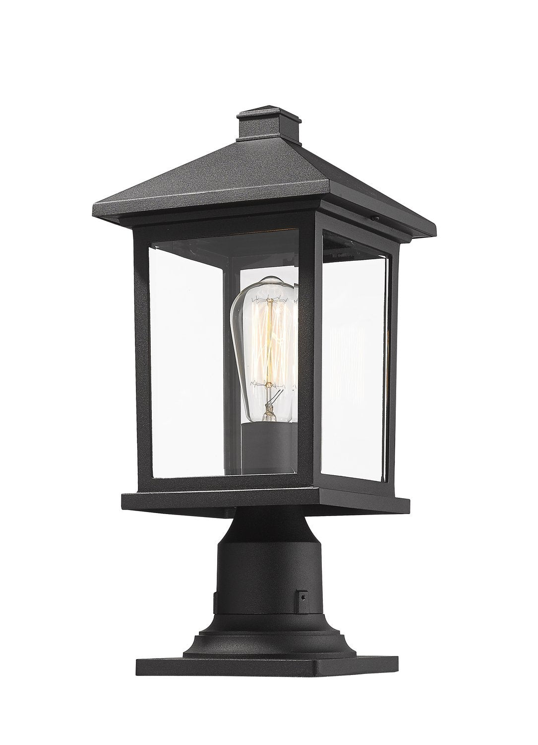 Z-LITE PORTLAND OUTDOOR PIER MOUNTED FIXTURE | 531PHMR-533PM-BK - Post