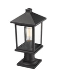 Z-LITE PORTLAND OUTDOOR PIER MOUNTED FIXTURE | 531PHMR-533PM-BK - Post