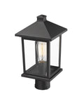 Z-LITE PORTLAND OUTDOOR POST MOUNT FIXTURE | 531PHMR-BK - Post