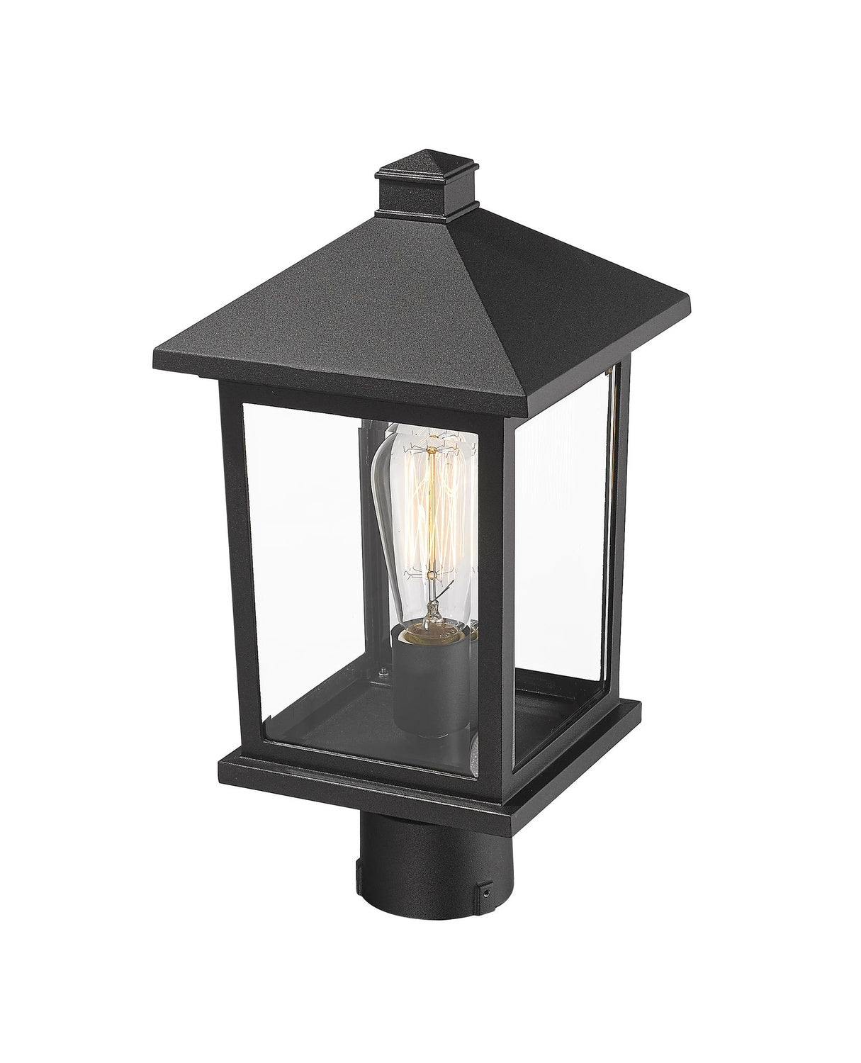 Z-LITE PORTLAND OUTDOOR POST MOUNT FIXTURE | 531PHMR-BK - Post