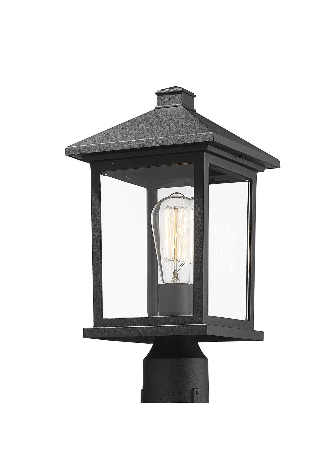 Z-LITE PORTLAND OUTDOOR POST MOUNT FIXTURE | 531PHMR-BK - Post