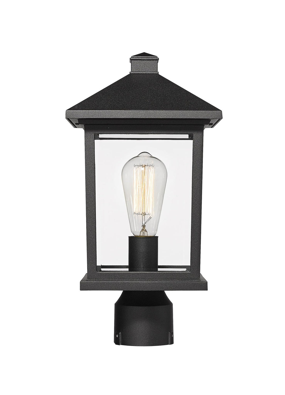 Z-LITE PORTLAND OUTDOOR POST MOUNT FIXTURE | 531PHMR-BK - Post