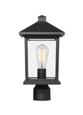 Z-LITE PORTLAND OUTDOOR POST MOUNT FIXTURE | 531PHMR-BK - Post