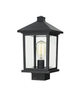 Z-LITE PORTLAND OUTDOOR POST MOUNT FIXTURE | 531PHMS-BK - Post