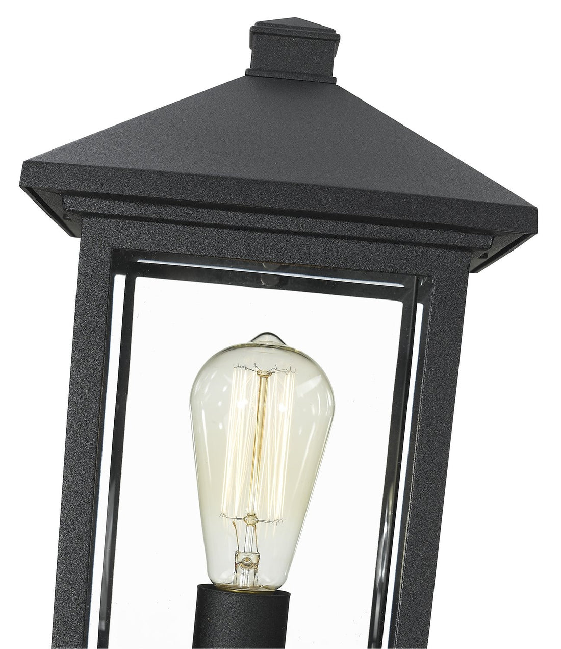 Z-LITE PORTLAND OUTDOOR PIER MOUNTED FIXTURE | 531PHMS-SQPM-BK - Post