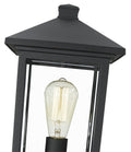 Z-LITE PORTLAND OUTDOOR PIER MOUNTED FIXTURE | 531PHMS-SQPM-BK - Post