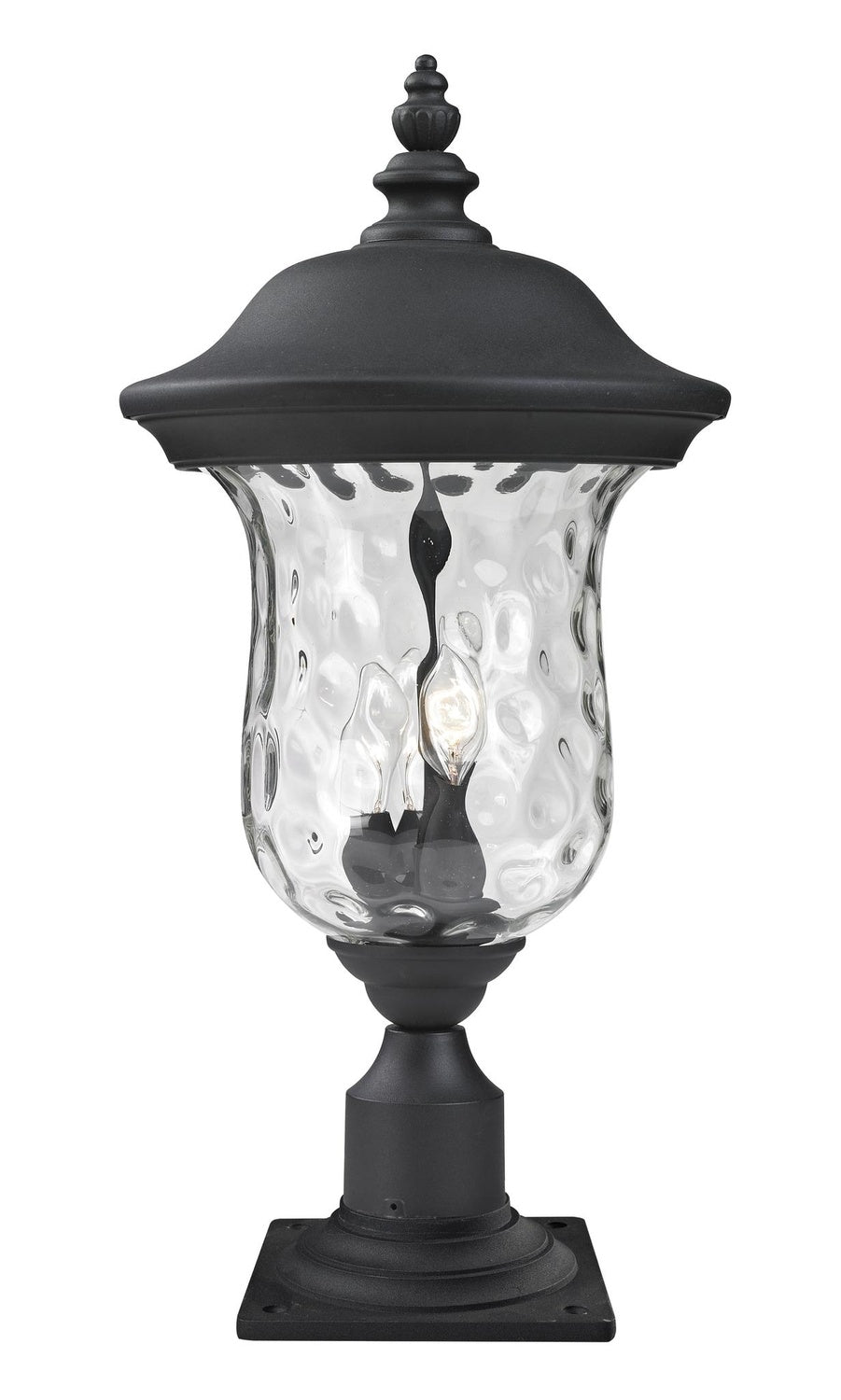 Z-LITE ARMSTRONG OUTDOOR PIER MOUNTED FIXTURE | 533PHB-533PM-BK - Post