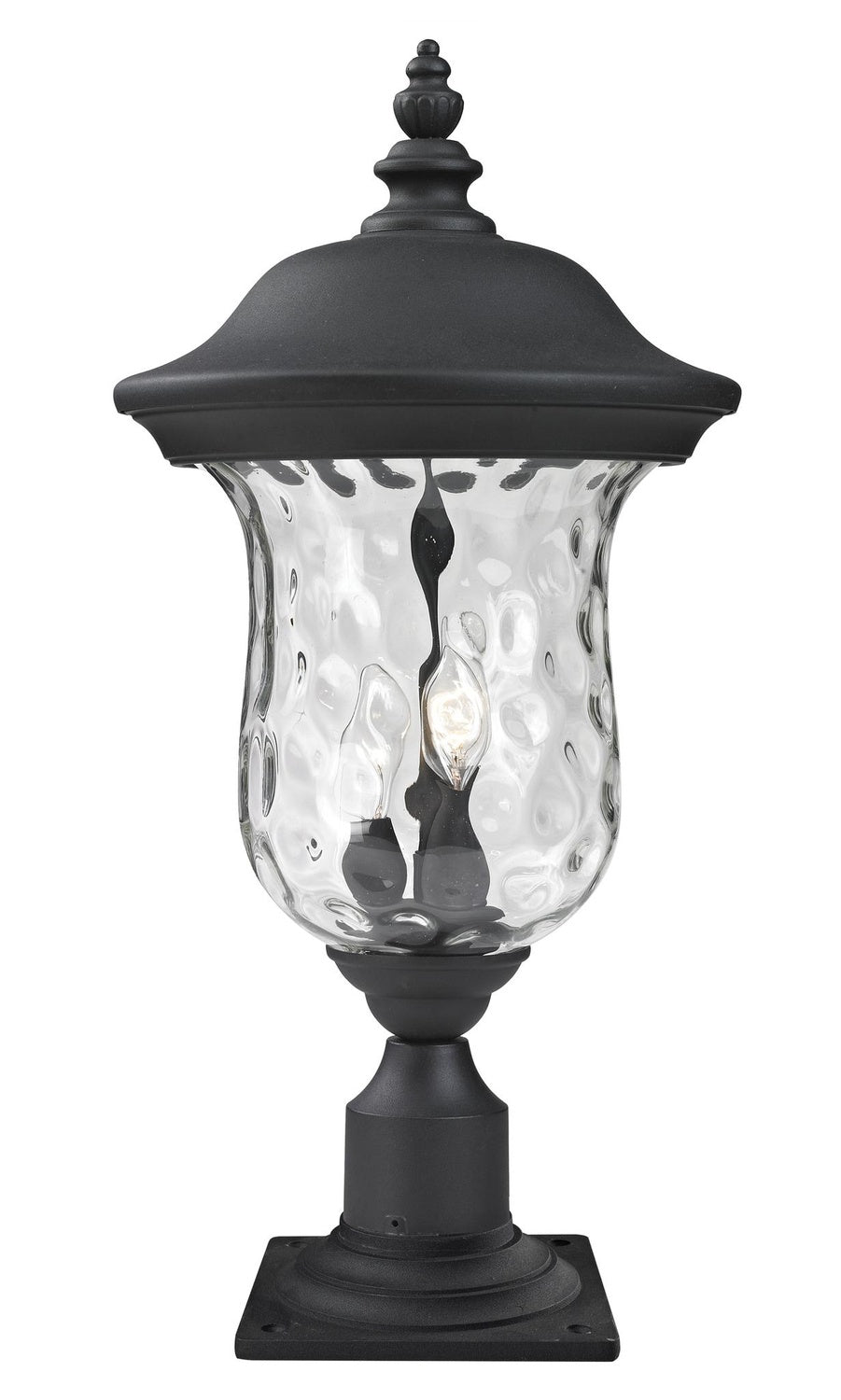 Z-LITE ARMSTRONG OUTDOOR PIER MOUNTED FIXTURE | 533PHM-533PM-BK - Post