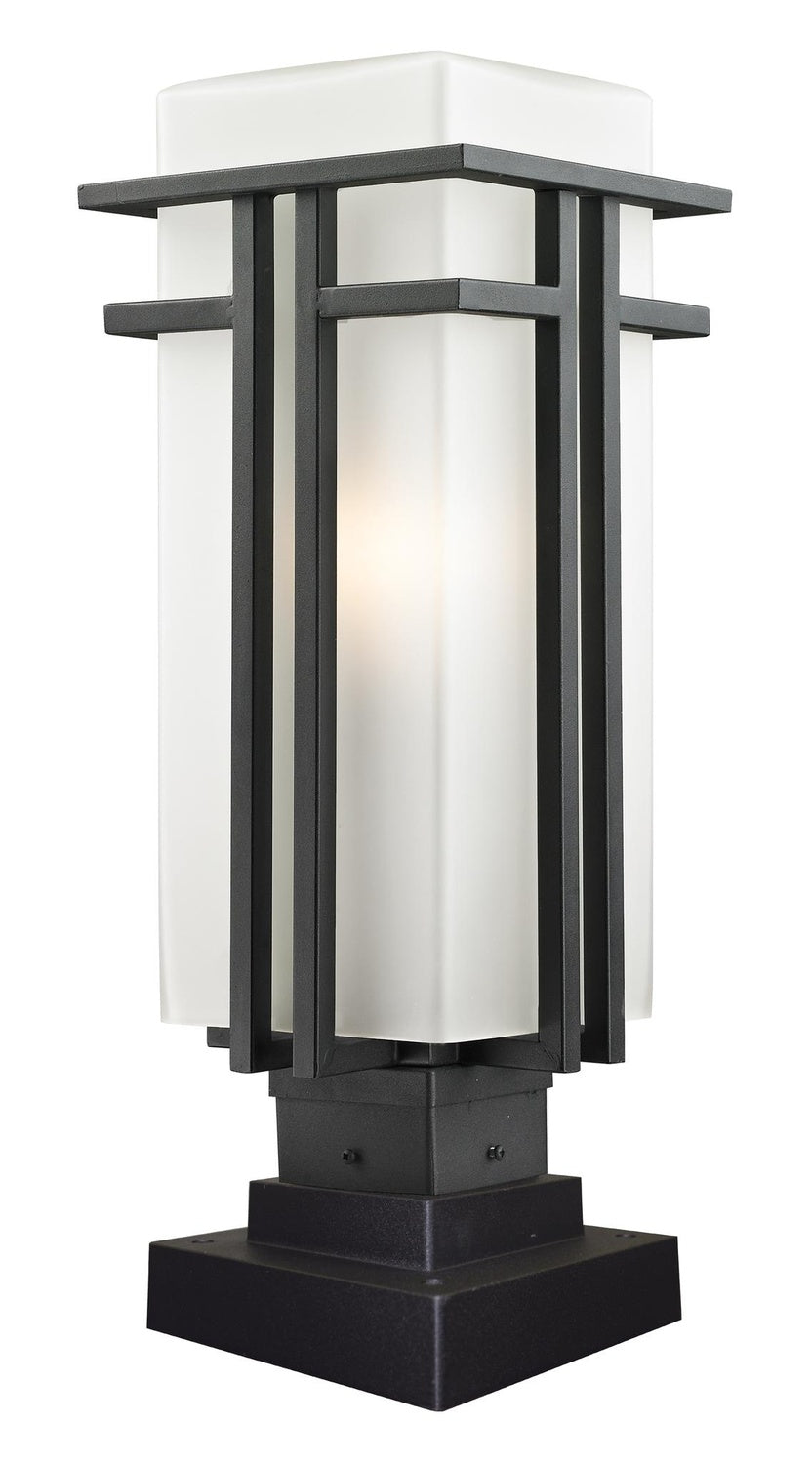 Z-LITE ABBEY OUTDOOR PIER MOUNTED FIXTURE | 549PHB-SQPM-BK - Post