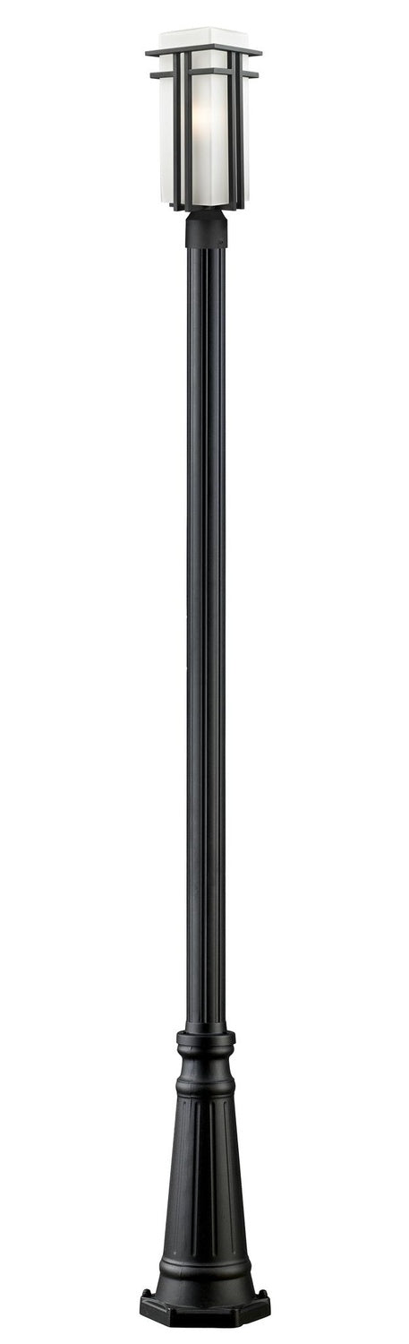 Z-LITE ABBEY OUTDOOR POST MOUNTED FIXTURE | 549PHBR-519P-BK - Post