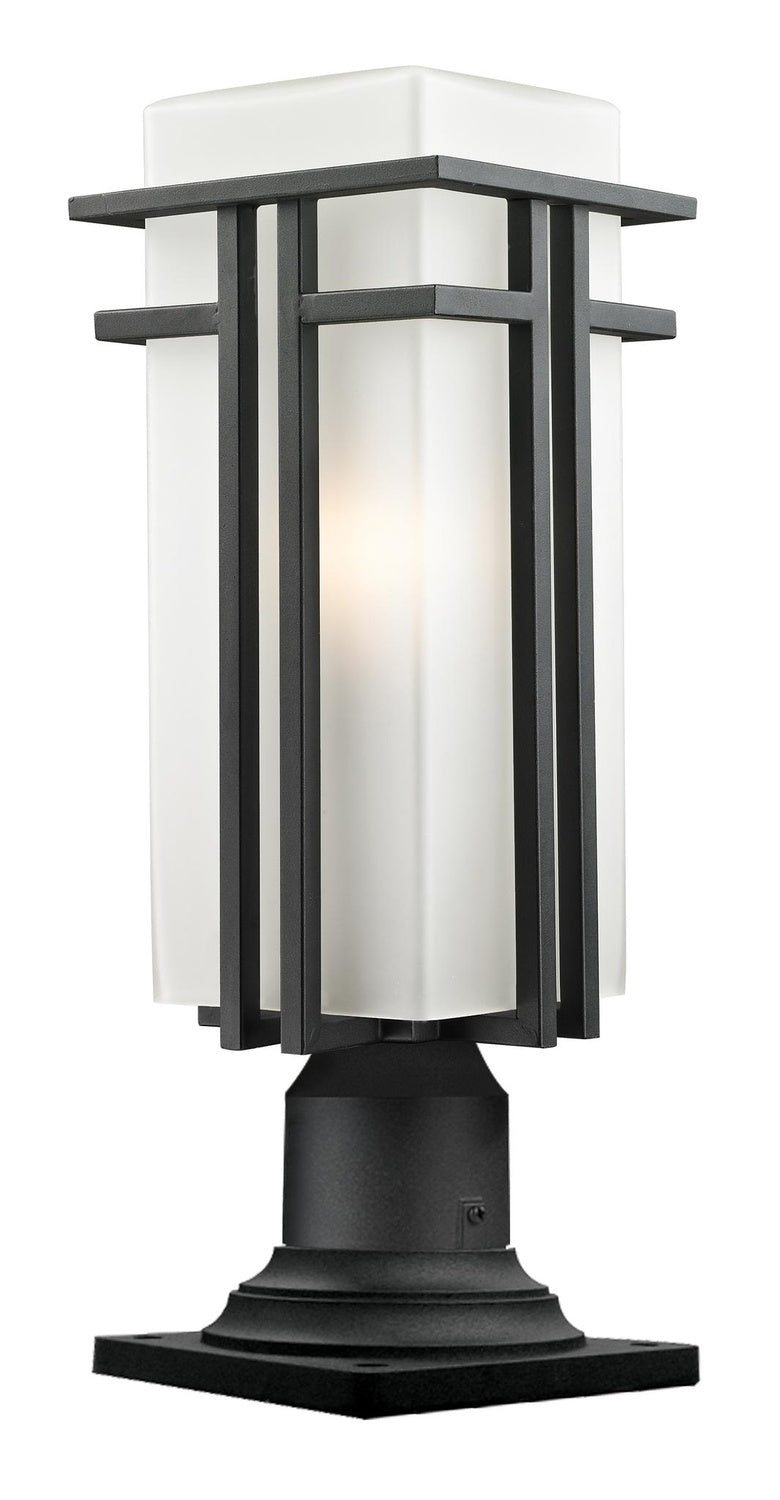 Z-LITE ABBEY OUTDOOR PIER MOUNTED FIXTURE | 549PHBR-533PM-BK - Post