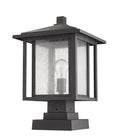 Z-LITE ASPEN OUTDOOR PIER MOUNTED FIXTURE | 554PHBS-SQPM-BK - Post