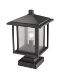 Z-LITE ASPEN OUTDOOR PIER MOUNTED FIXTURE | 554PHBS-SQPM-BK - Post
