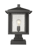 Z-LITE ASPEN OUTDOOR PIER MOUNTED FIXTURE | 554PHBS-SQPM-BK - Post