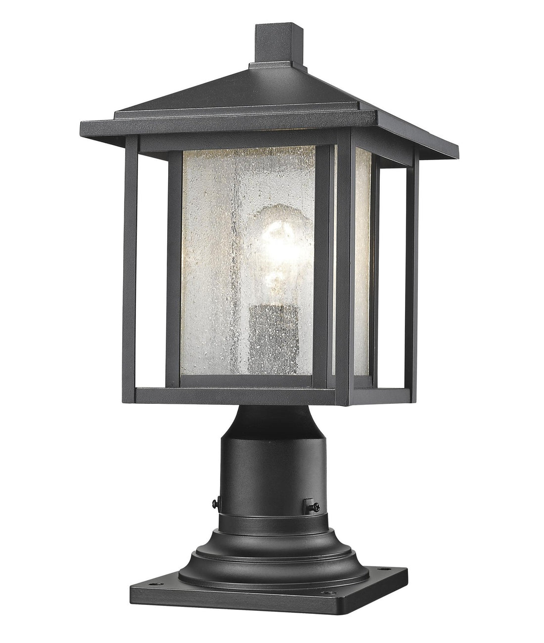 Z-LITE ASPEN OUTDOOR PIER MOUNTED FIXTURE | 554PHM-533PM-BK - Post
