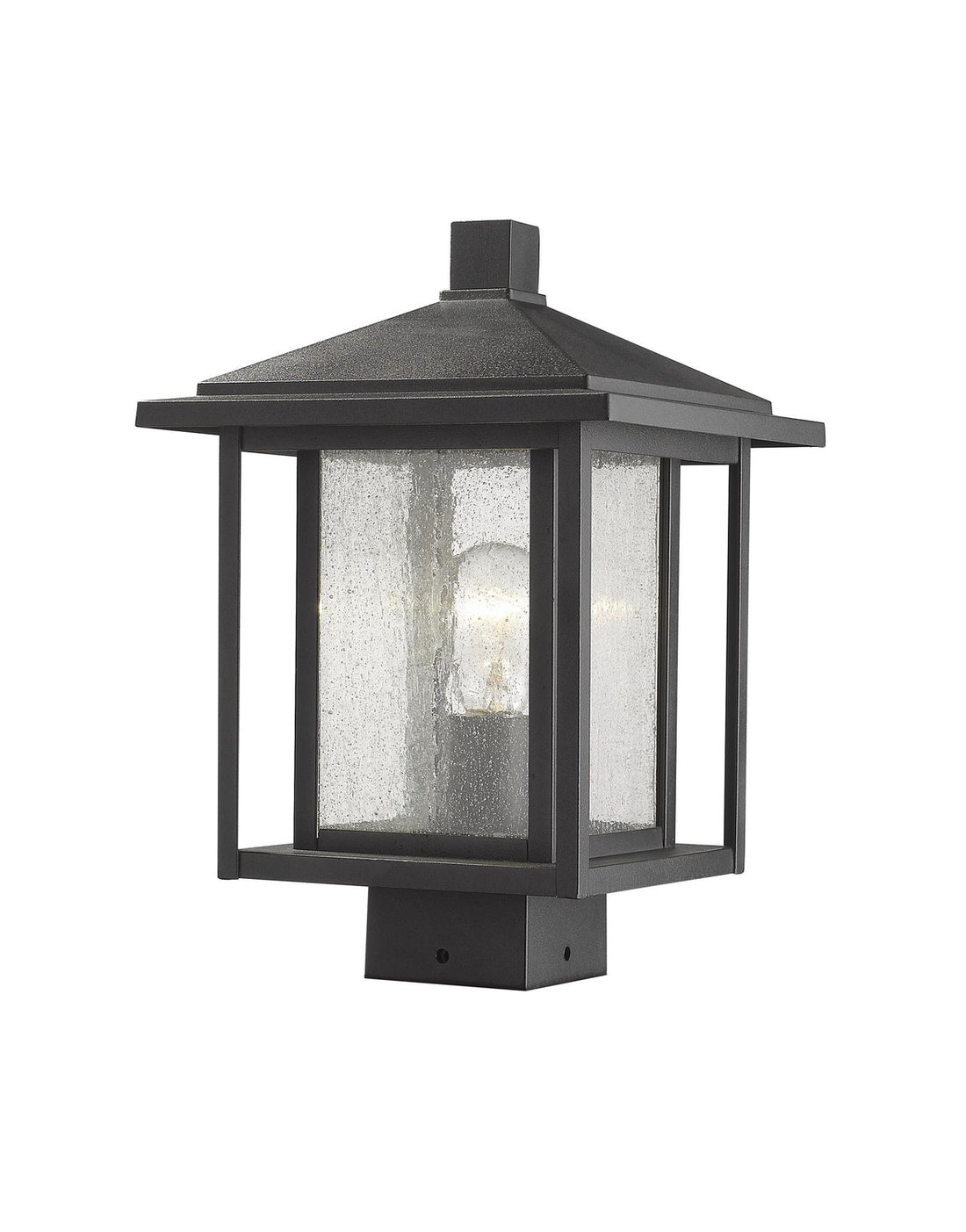 Z-LITE ASPEN OUTDOOR POST MOUNT FIXTURE | 554PHMS-BK - Post