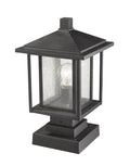 Z-LITE ASPEN OUTDOOR PIER MOUNTED FIXTURE | 554PHMS-SQPM-BK - Post
