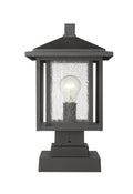 Z-LITE ASPEN OUTDOOR PIER MOUNTED FIXTURE | 554PHMS-SQPM-BK - Post