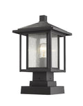 Z-LITE ASPEN OUTDOOR PIER MOUNTED FIXTURE | 554PHMS-SQPM-BK - Post