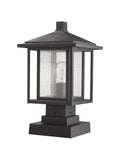 Z-LITE ASPEN OUTDOOR PIER MOUNTED FIXTURE | 554PHMS-SQPM-BK - Post