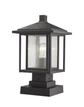 Z-LITE ASPEN OUTDOOR PIER MOUNTED FIXTURE | 554PHMS-SQPM-BK - Post