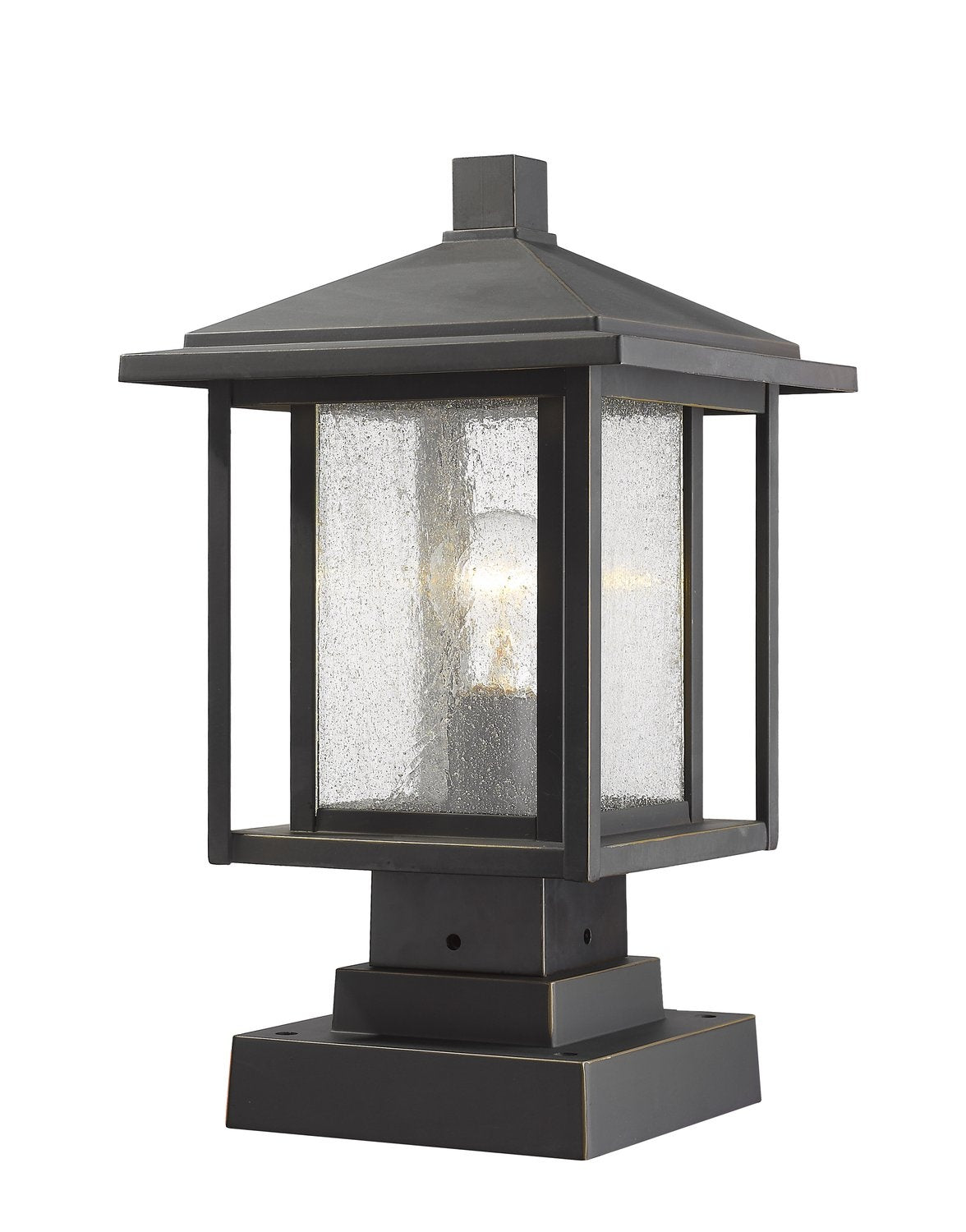 Z-LITE ASPEN OUTDOOR PIER MOUNTED FIXTURE | 554PHMS-SQPM-ORB - Post