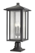 Z-LITE ASPEN OUTDOOR PIER MOUNTED FIXTURE | 554PHXLR-533PM-BK - Post