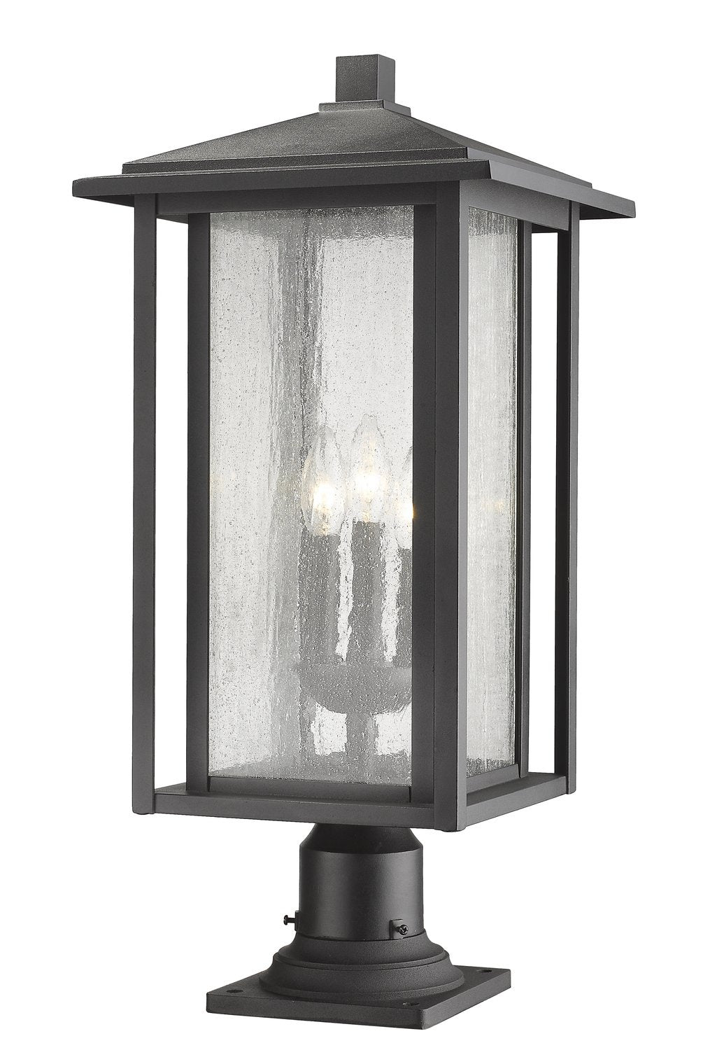 Z-LITE ASPEN OUTDOOR PIER MOUNTED FIXTURE | 554PHXLR-533PM-BK - Post